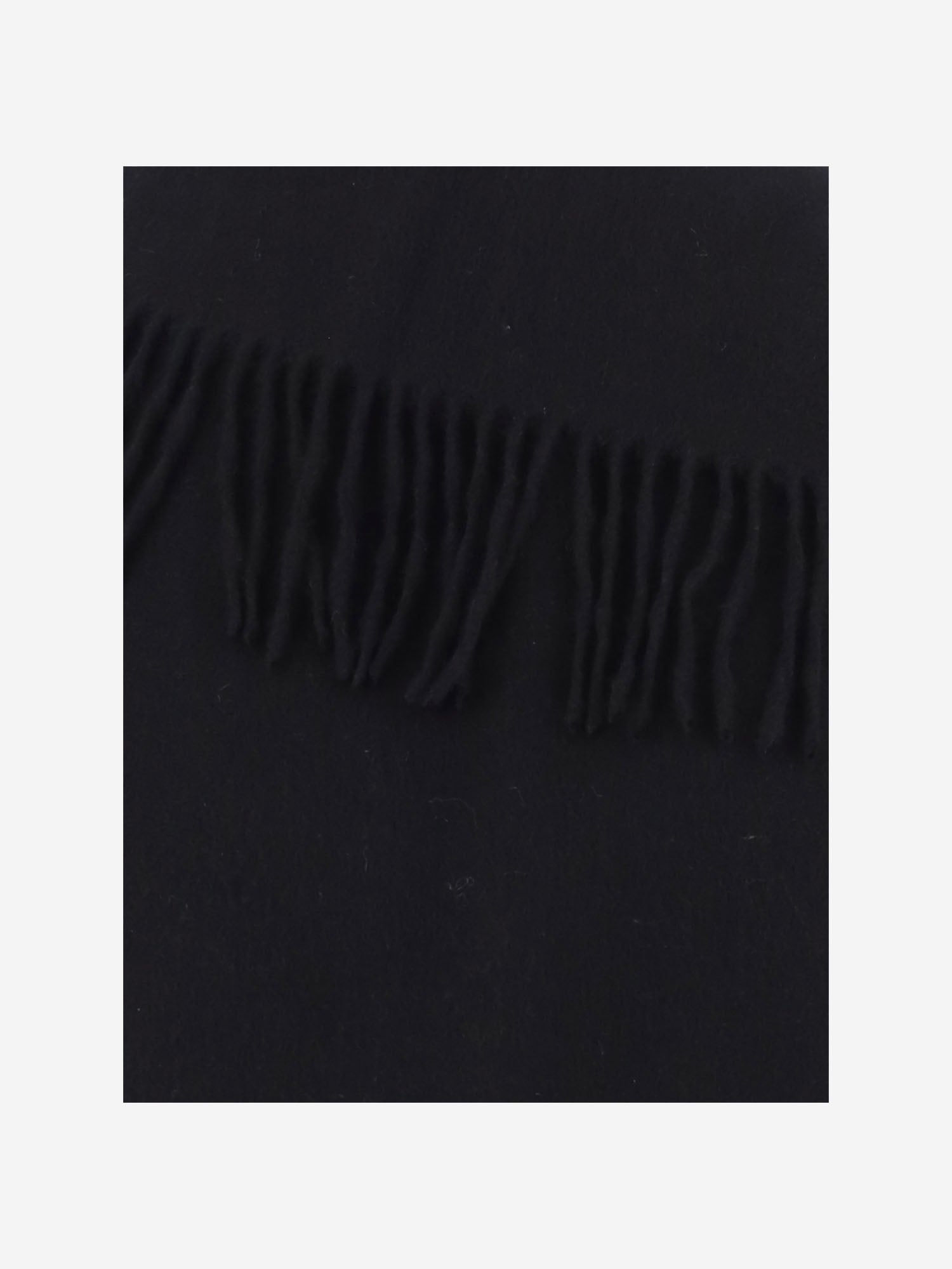 By Malene Birger Fringed Wool Cape — Black, view 2