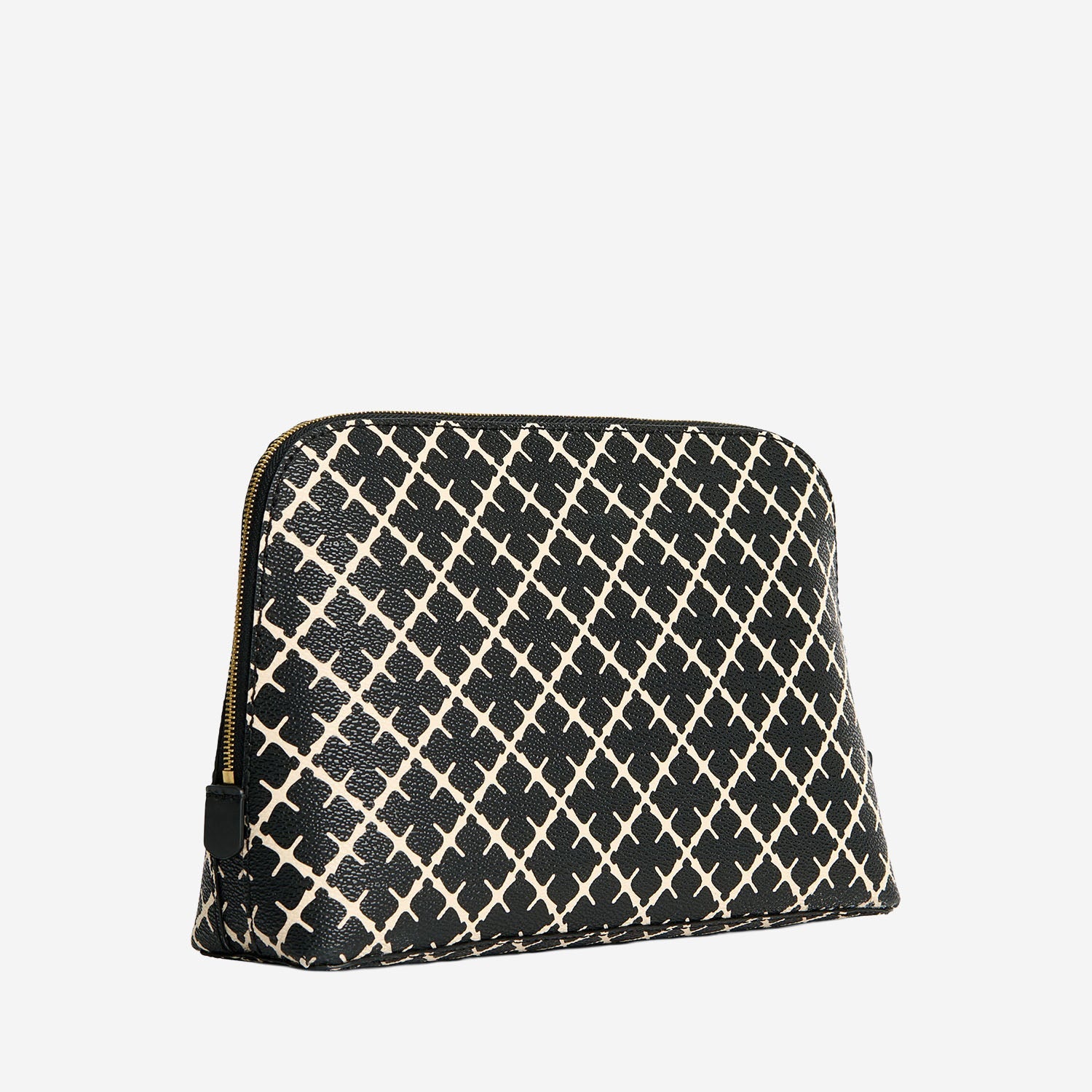 By Malene Birger Geometric-Print Polyvinyl Cosmetic Case — Black, view 2