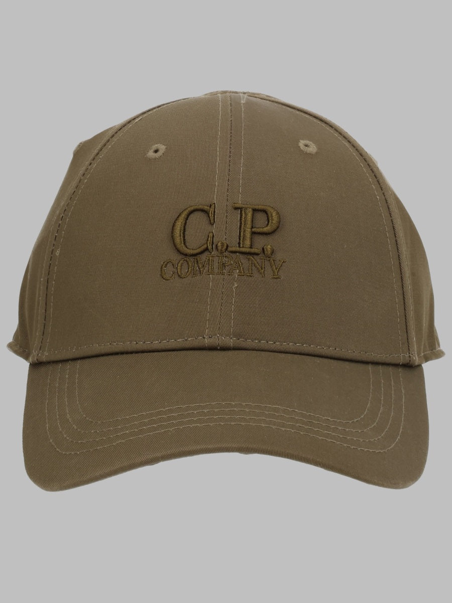 C.P. Company 12CKAC044B00K_6288A683 Cotton Baseball Cap — Green by C.p. Company