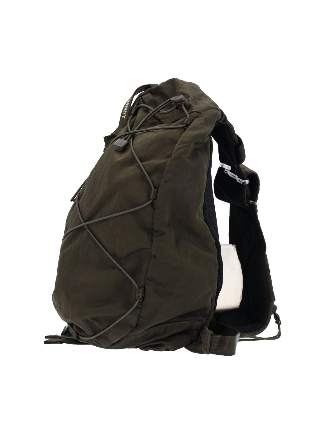 C.P. Company Nylon Lace-Up Backpack — Green, view 2