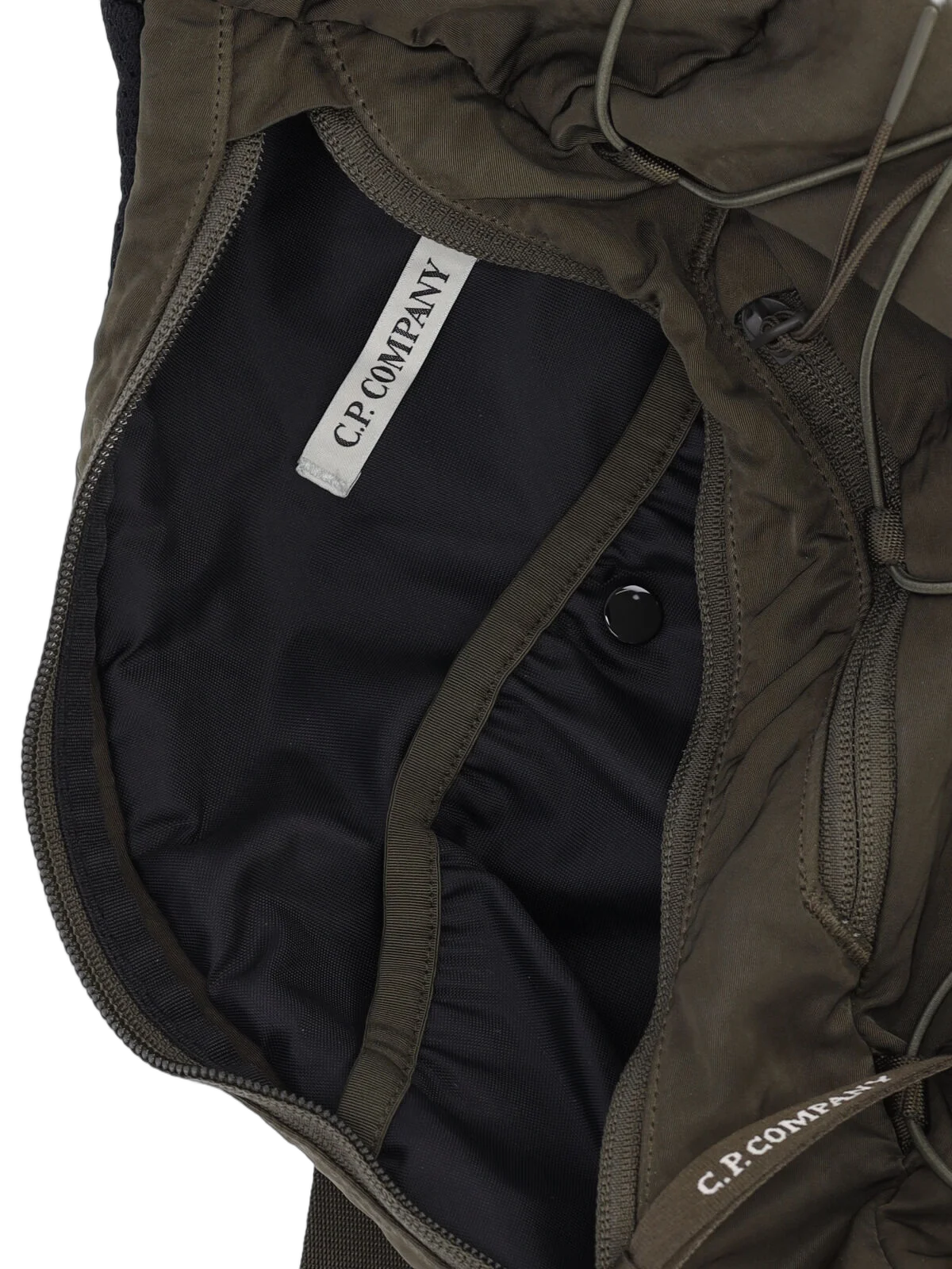 C.P. Company Nylon Lace-Up Backpack — Green, view 4
