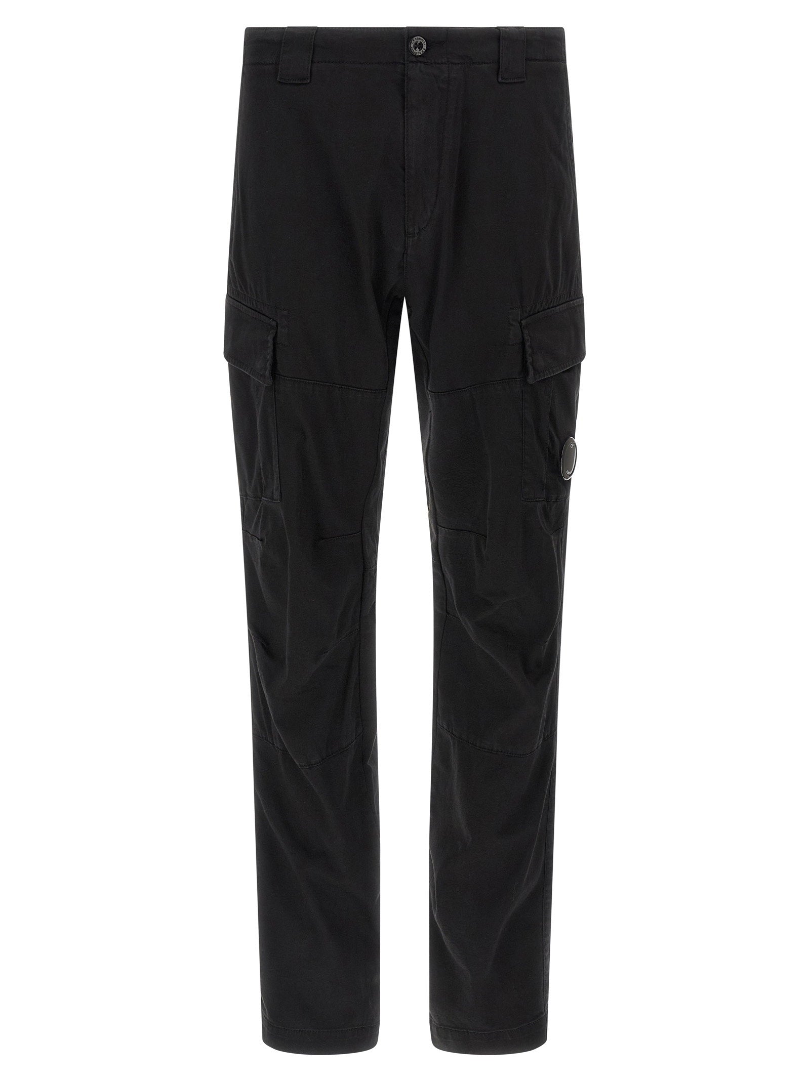 C.p. Company Garment-Dyed Sanded Cotton Cargo Pants — Black by C.p. Company