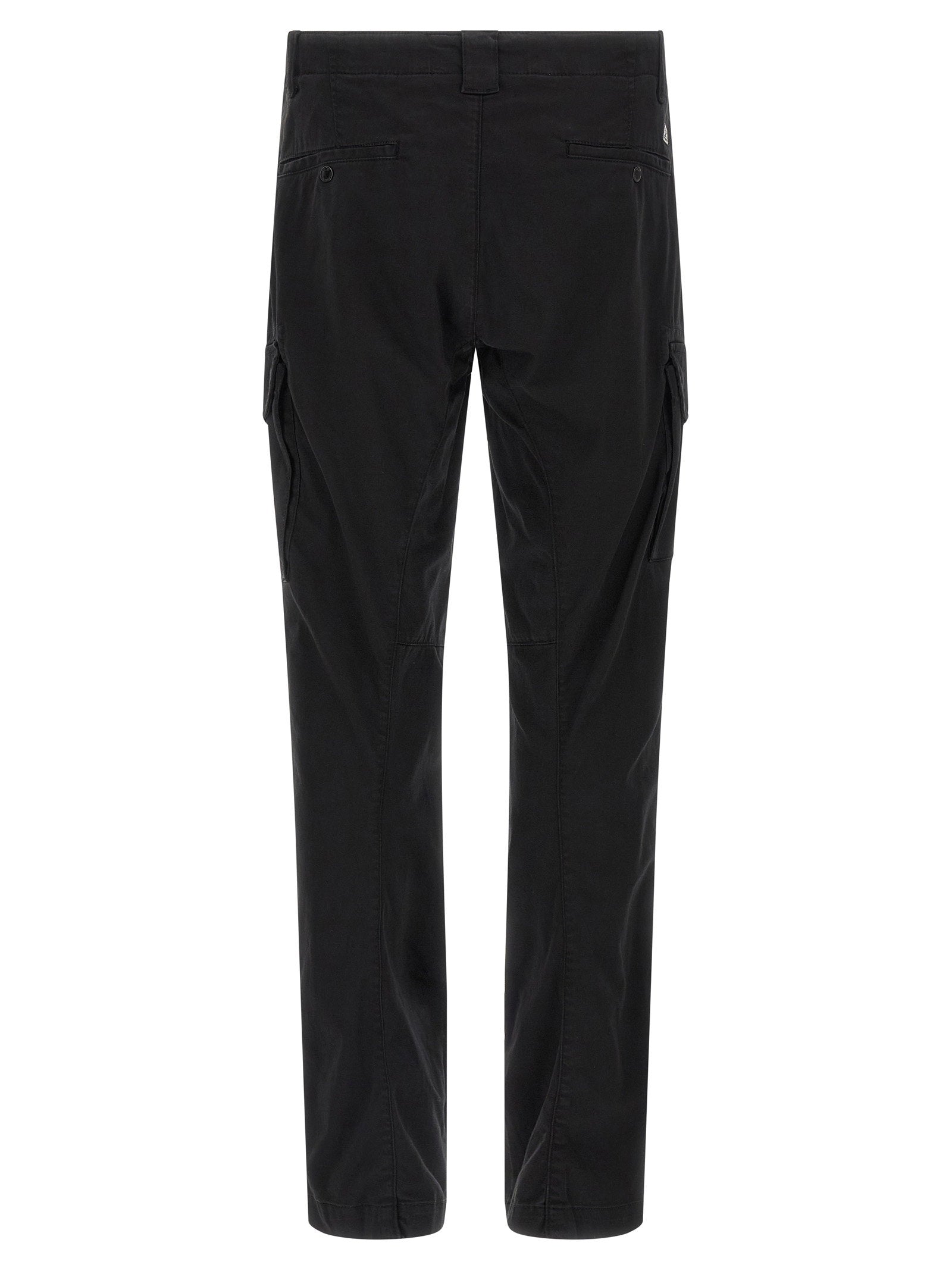 C.p. Company Garment-Dyed Sanded Cotton Cargo Pants — Black, view 2