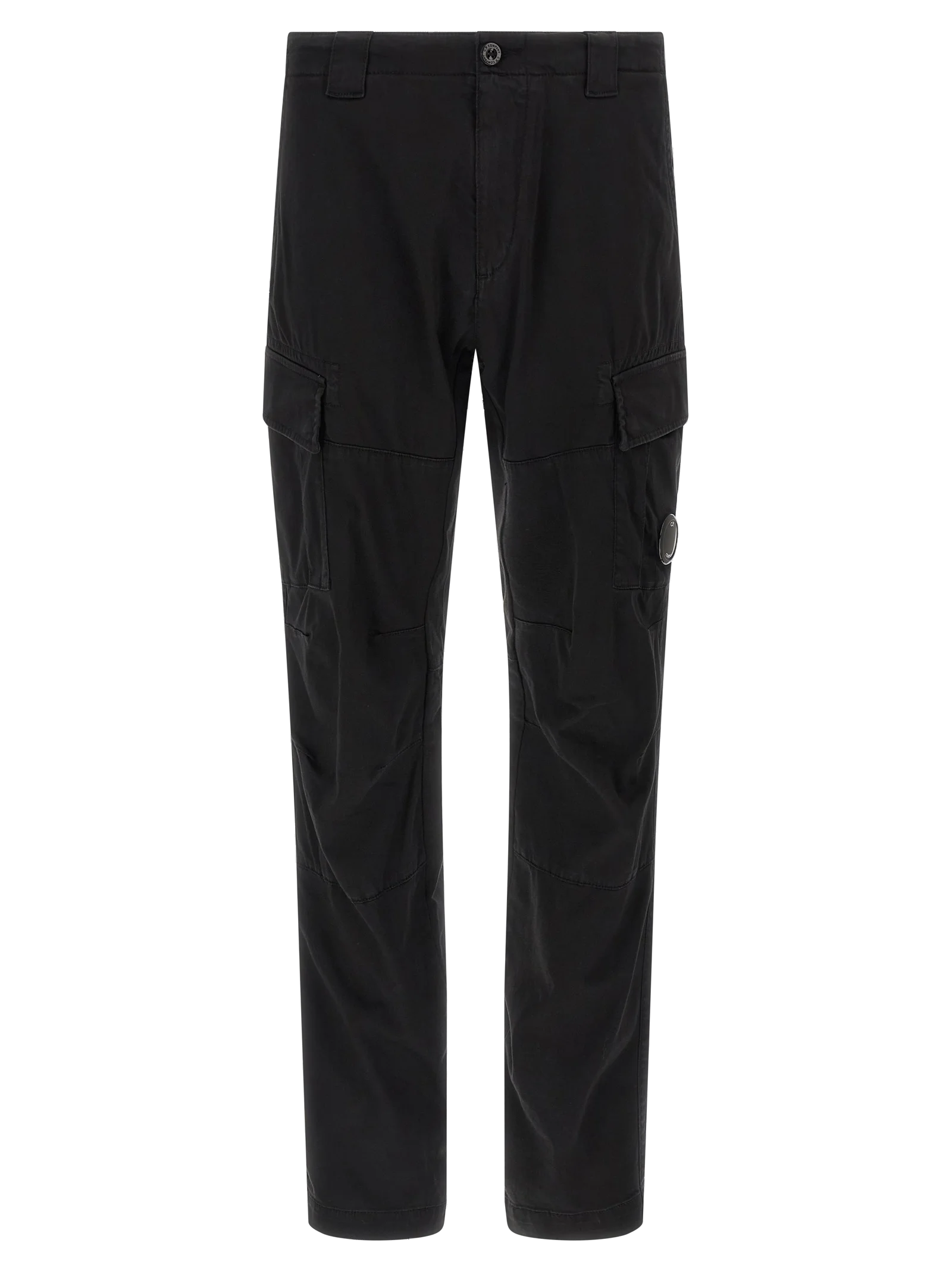 C.P. Company Garment-Dyed Stretch Cotton Cargo Pants — Black by C.p. Company