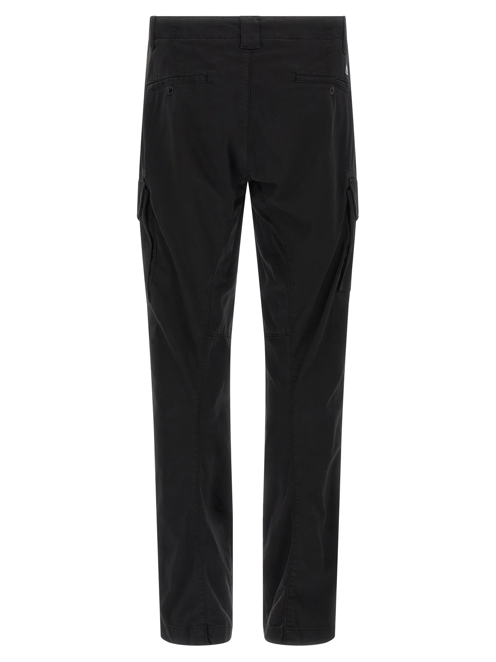 C.P. Company Garment-Dyed Stretch Cotton Cargo Pants — Black, view 2
