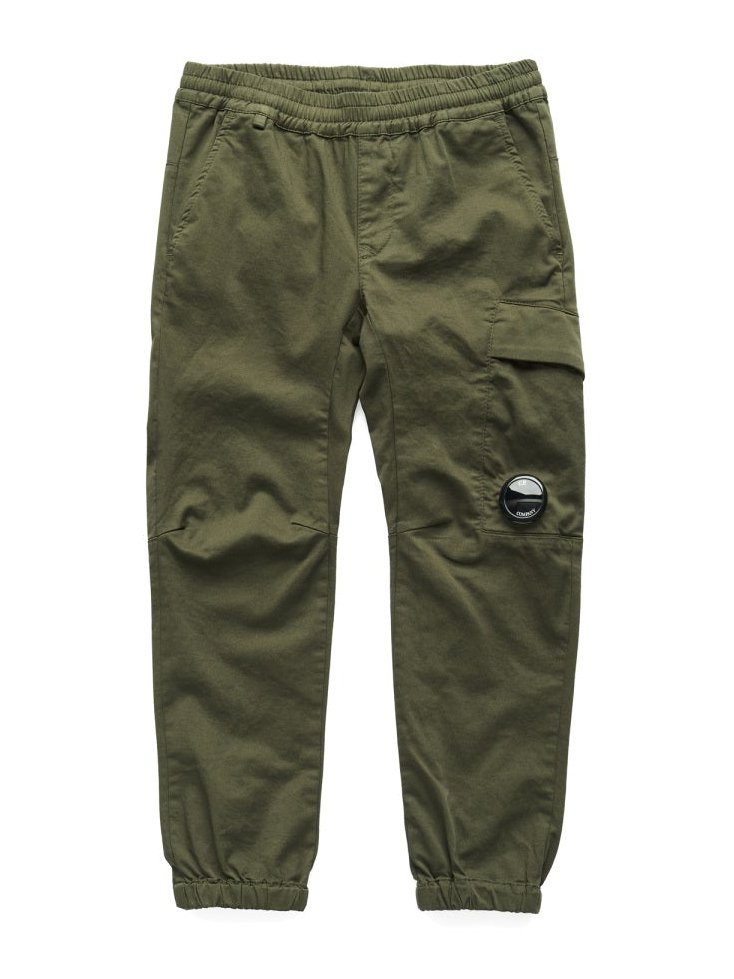 C.P. Company Stretch Cotton Cargo Pants — Green by C.p. Company