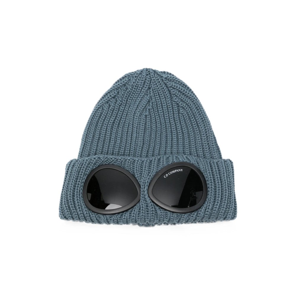 C.P. Company MAC742A00 Goggle-Lens Wool Beanie Sunglasses — Blue by C.p. Company
