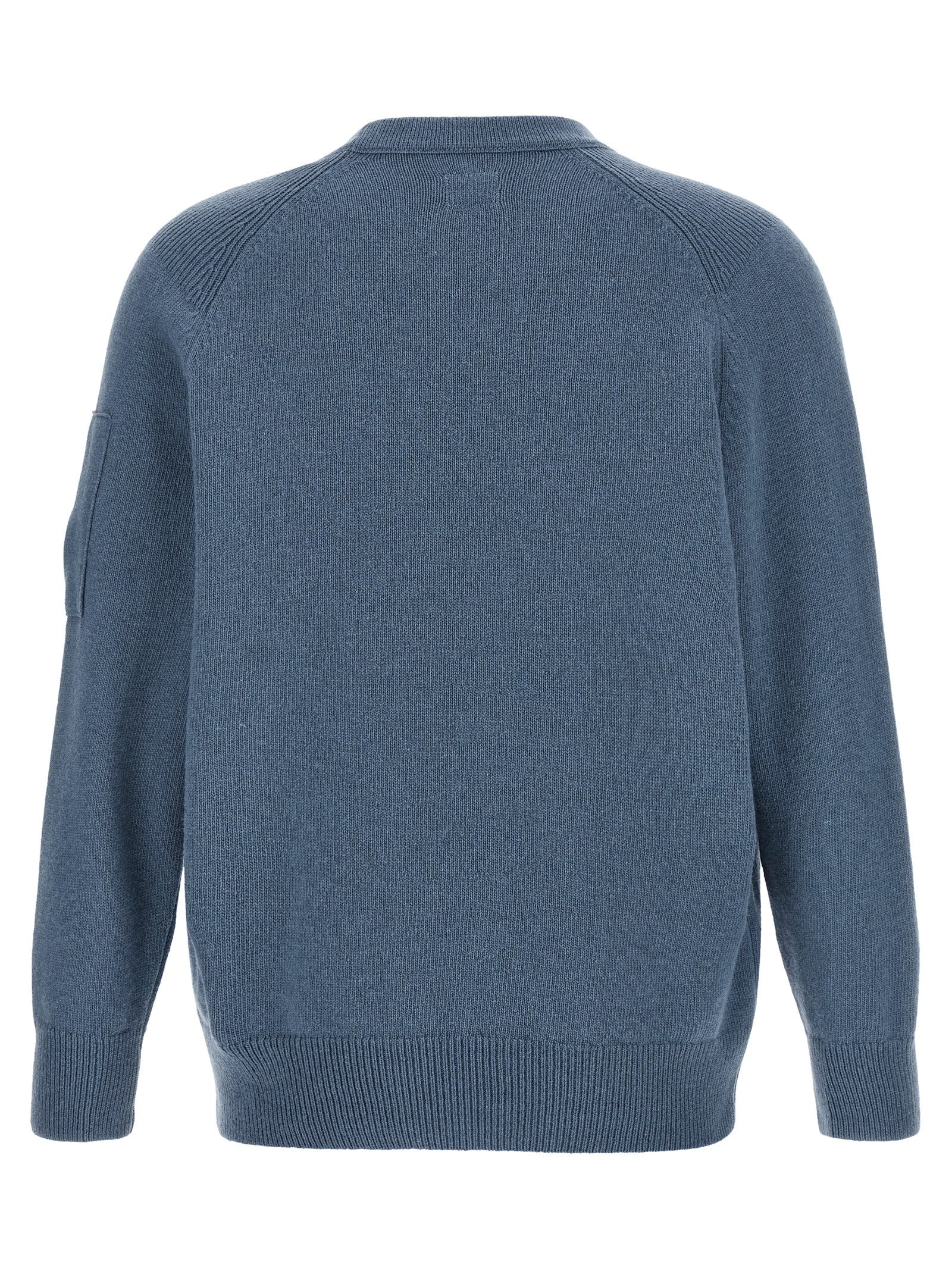 C.P. Company Wool Crew Neck Sweater — Blue, view 2