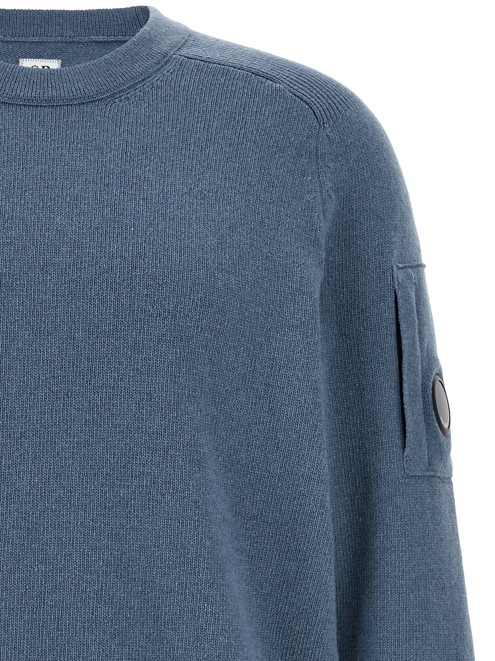 C.P. Company Wool Crew Neck Sweater — Blue, view 3