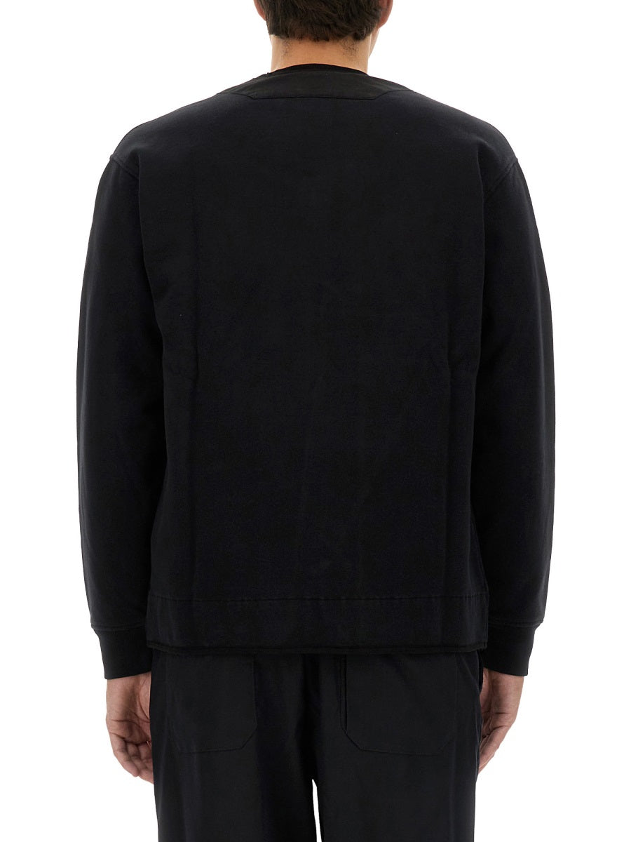 C.P. Company Zip Cotton Sweatshirt — Black by C.p. Company