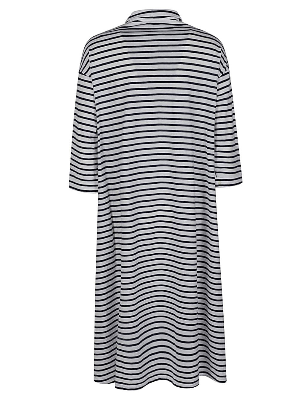 C-Zero Shirt Striped Cotton Polo Polo Dress — Navy, view 2
