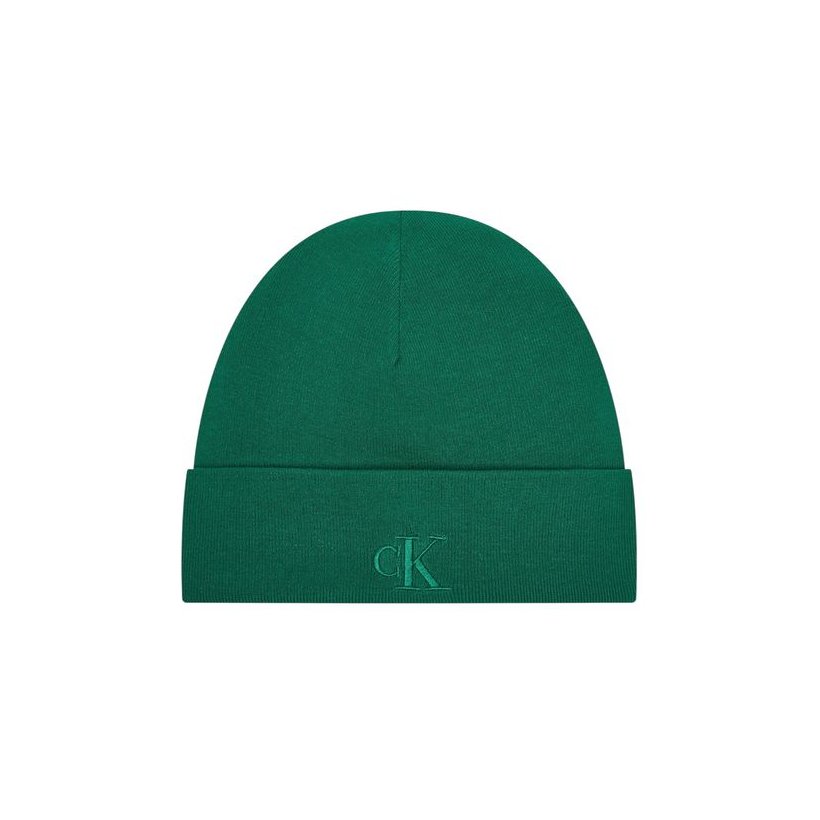 Calvin Klein CA16691500148RO Fine Rib Viscose Beanie — Green by Calvin Klein
