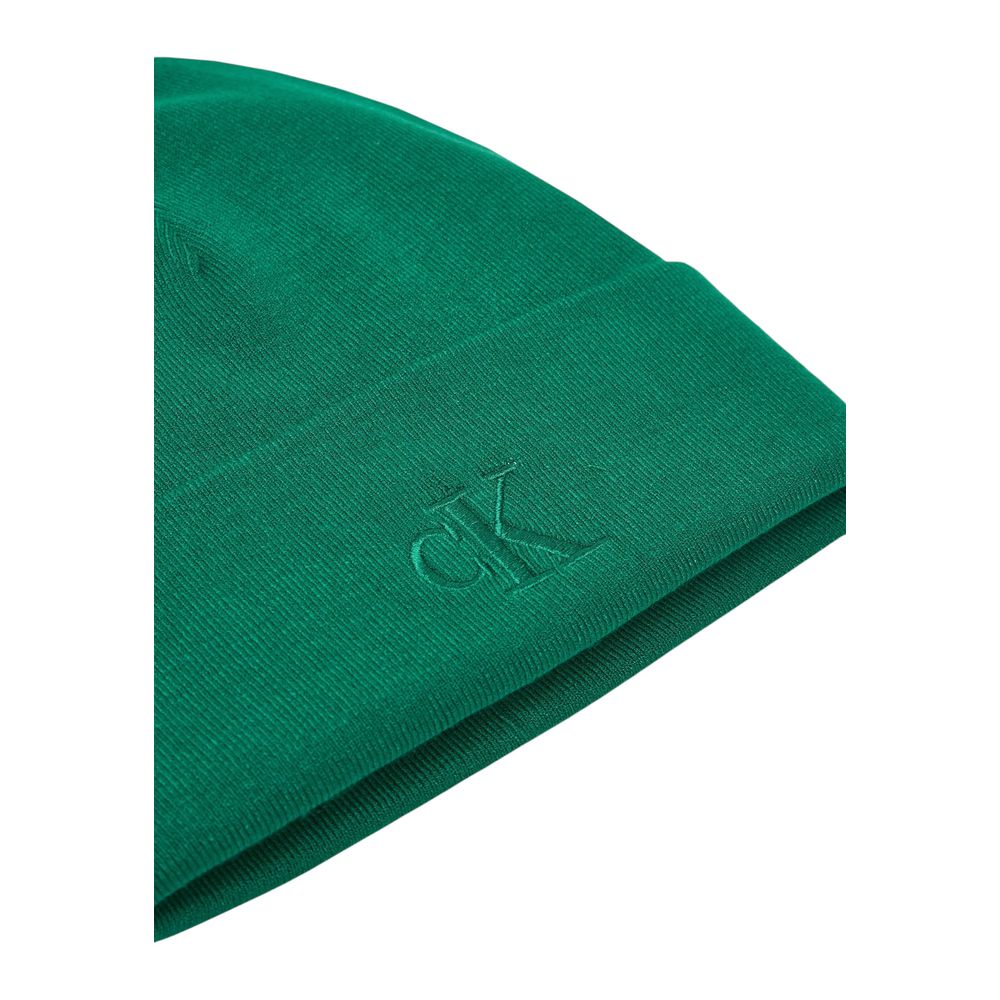 Calvin Klein CA16691500148RO Fine Rib Viscose Beanie — Green, view 3