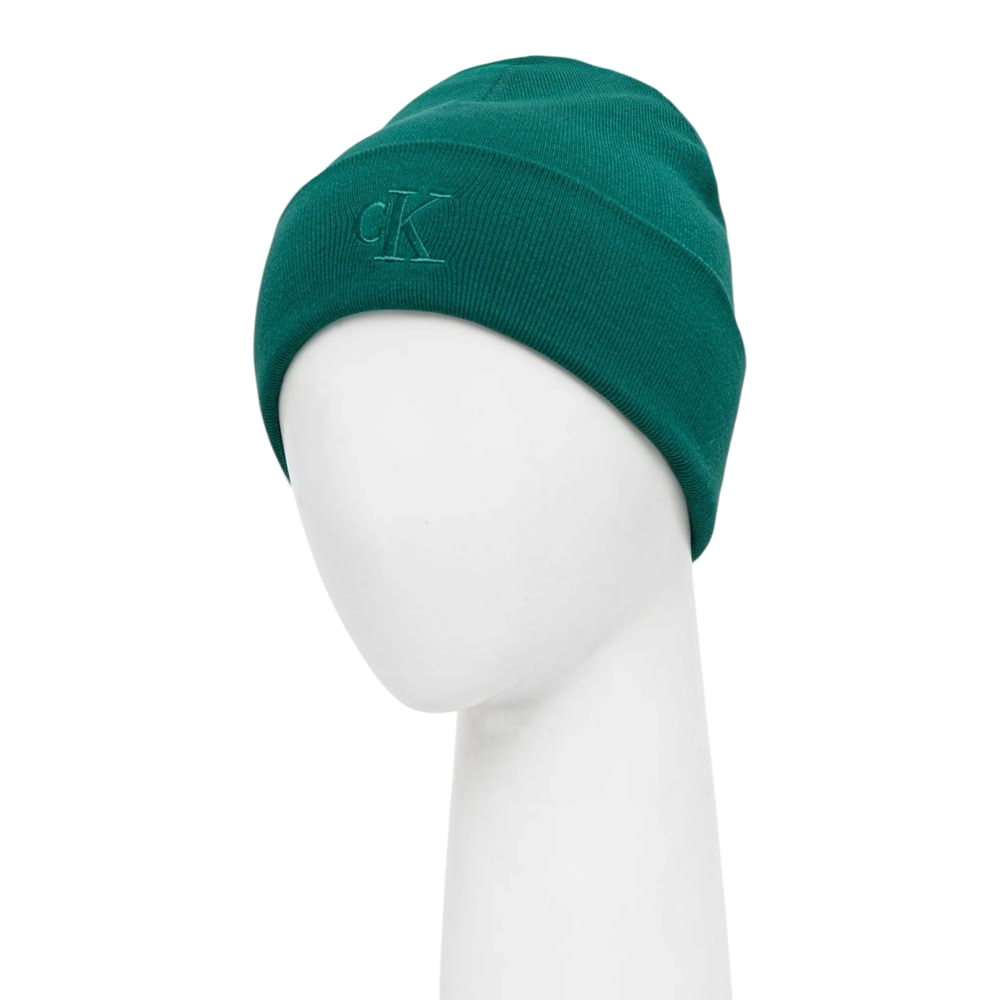 Calvin Klein CA16691500148RO Fine Rib Viscose Beanie — Green, view 4