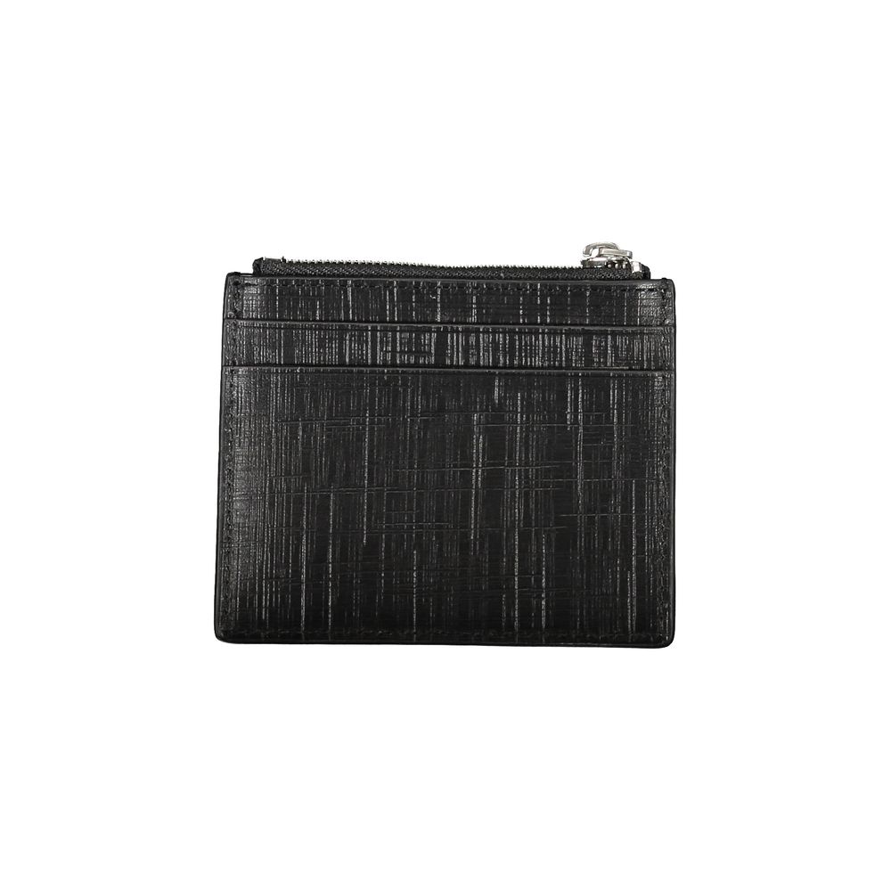 Calvin Klein Textured Leather Card Case — Black, view 2