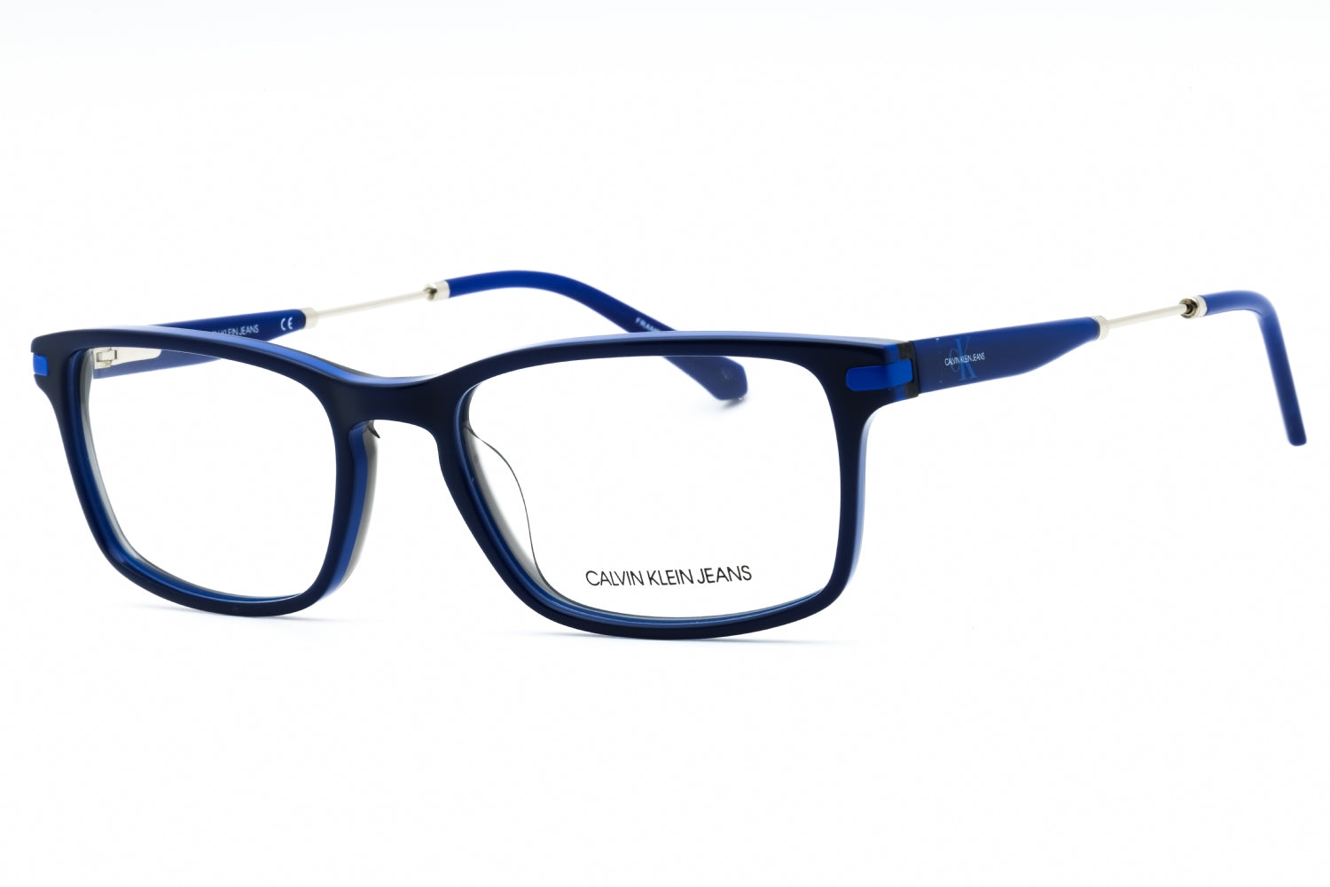 Calvin Klein Jeans CKJ18707 Rectangular Acetate Eyeglasses — Navy by Calvin Klein Jeans