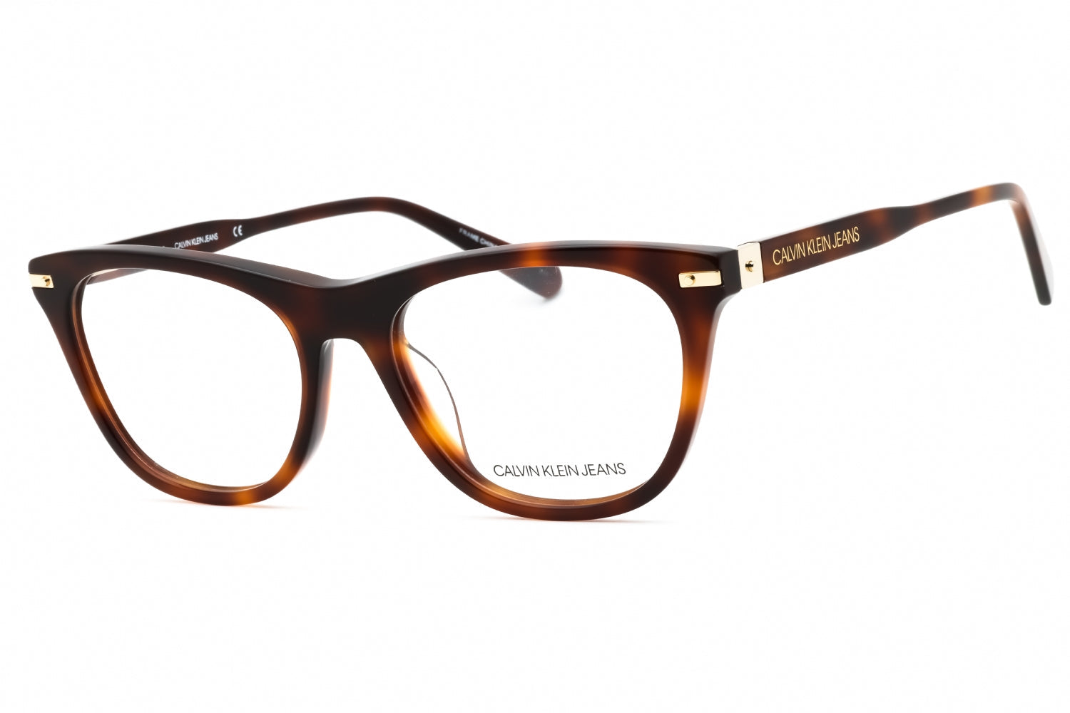 Calvin Klein Jeans CKJ19525 Tortoiseshell Acetate Eyeglasses — Brown by Calvin Klein Jeans