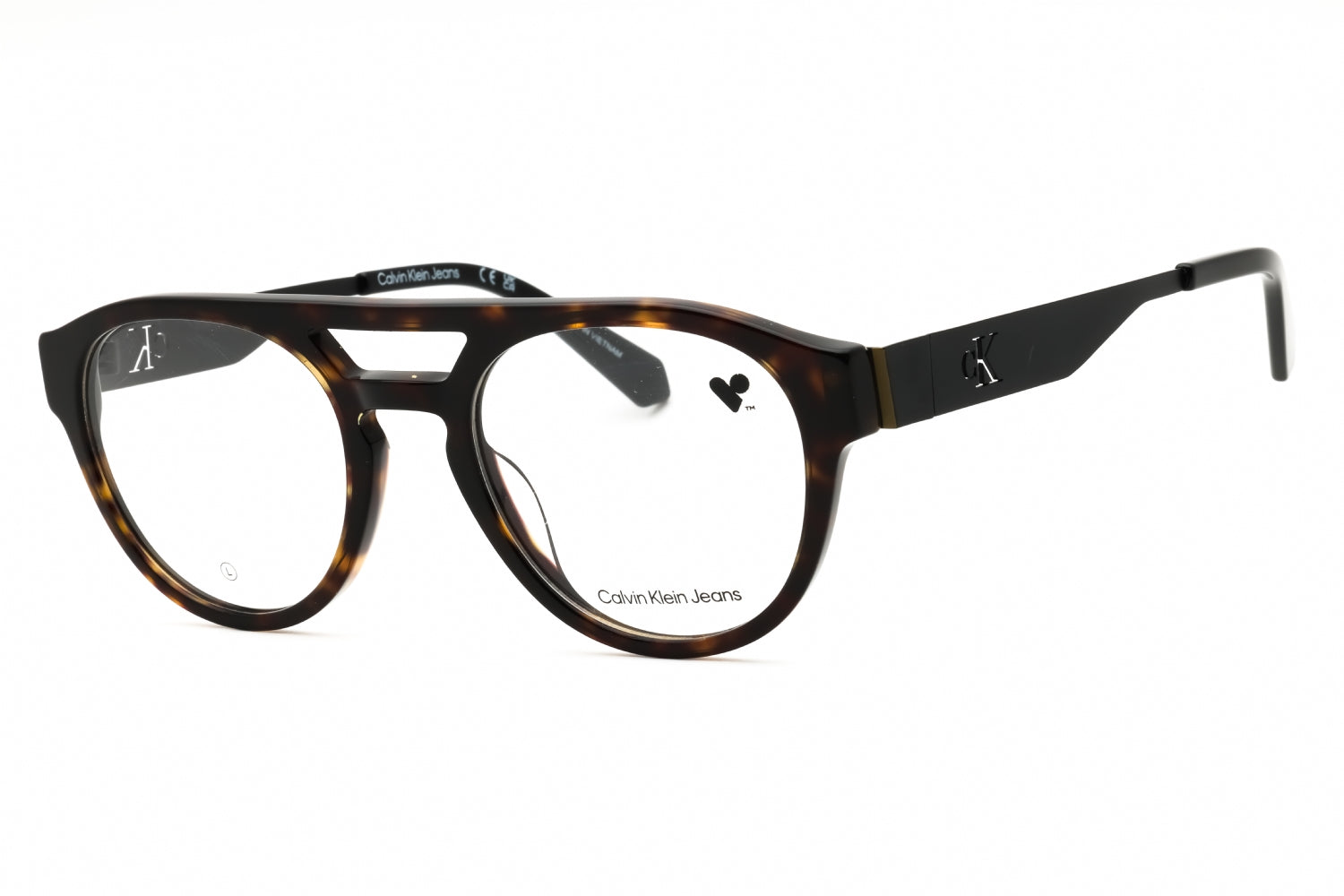 Calvin Klein Jeans CKJ24633 Round Acetate Eyeglasses — Brown by Calvin Klein Jeans