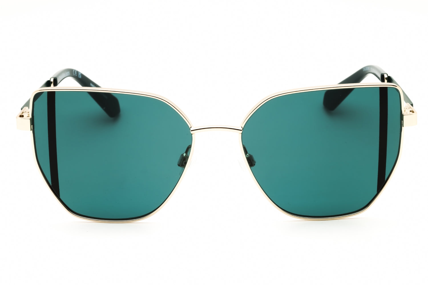 Calvin Klein Jeans CKJ25209S Cat Eye Metal Frame Sunglasses — Teal, view 2