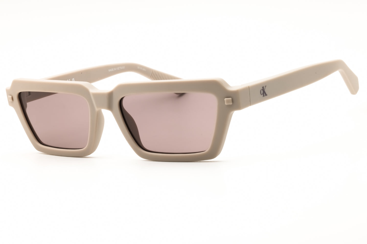 Calvin Klein Jeans CKJ25622S Rectangular Propionate Sunglasses — Taupe by Calvin Klein Jeans