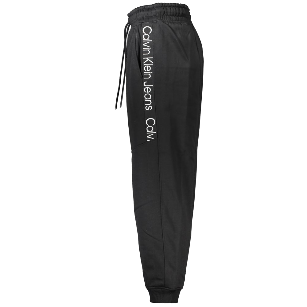 Calvin Klein Fleece-Lined Polyester Joggers — Black, view 3