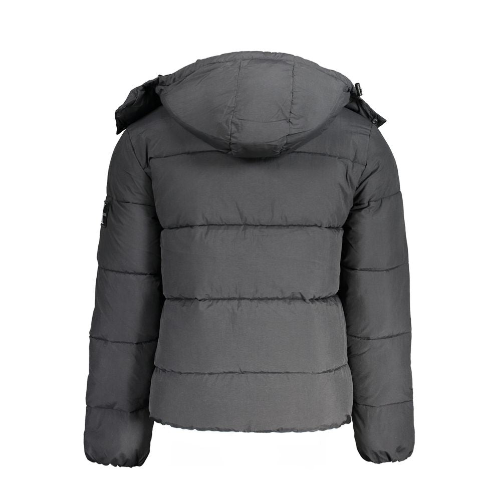 Calvin Klein Recycled Nylon Logo Puffer Jacket — Black, view 3