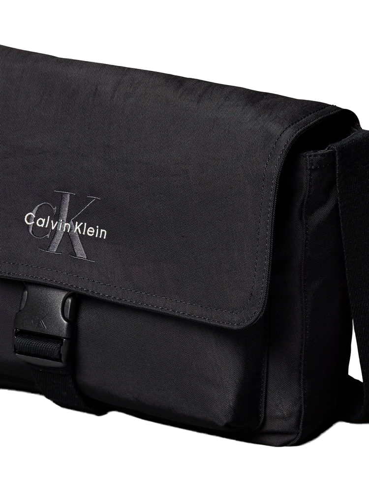 Calvin Klein Nylon Shoulder Bag — Black, view 4
