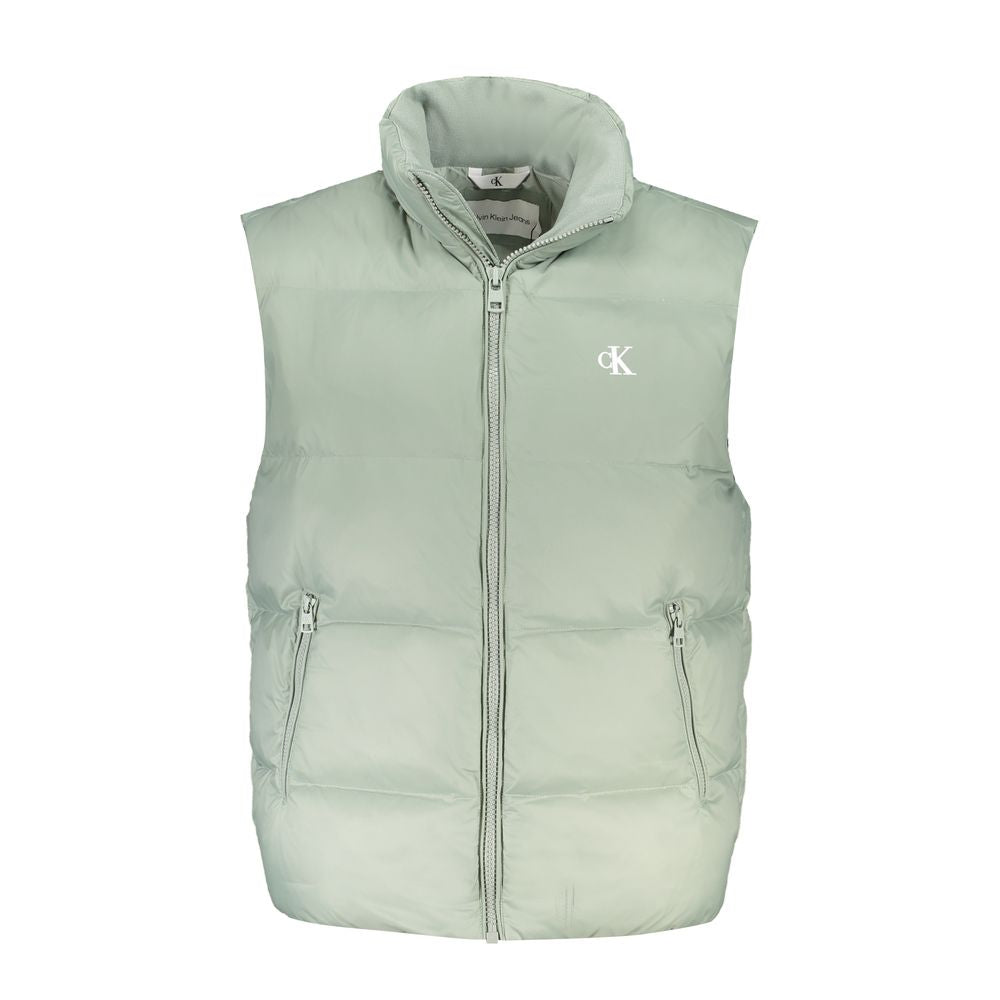 Calvin Klein Recycled Polyester Puffer Vest — Green by Calvin Klein