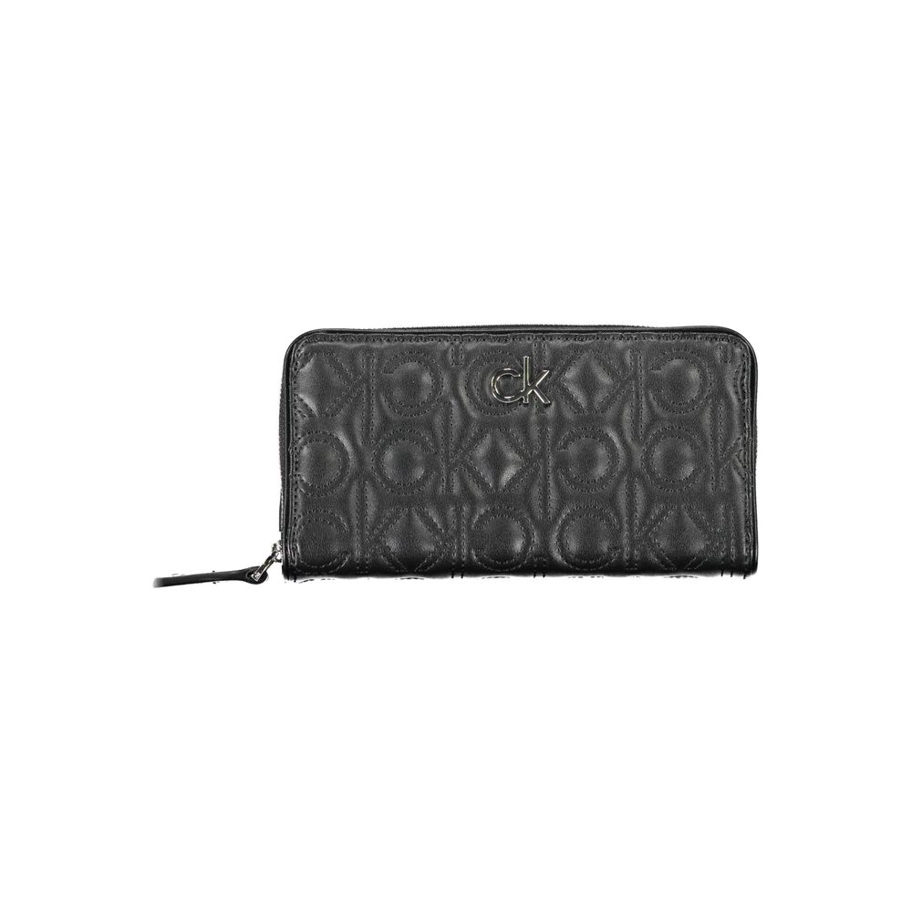 Calvin Klein Quilted Polyurethane Wallet — Black by Calvin Klein