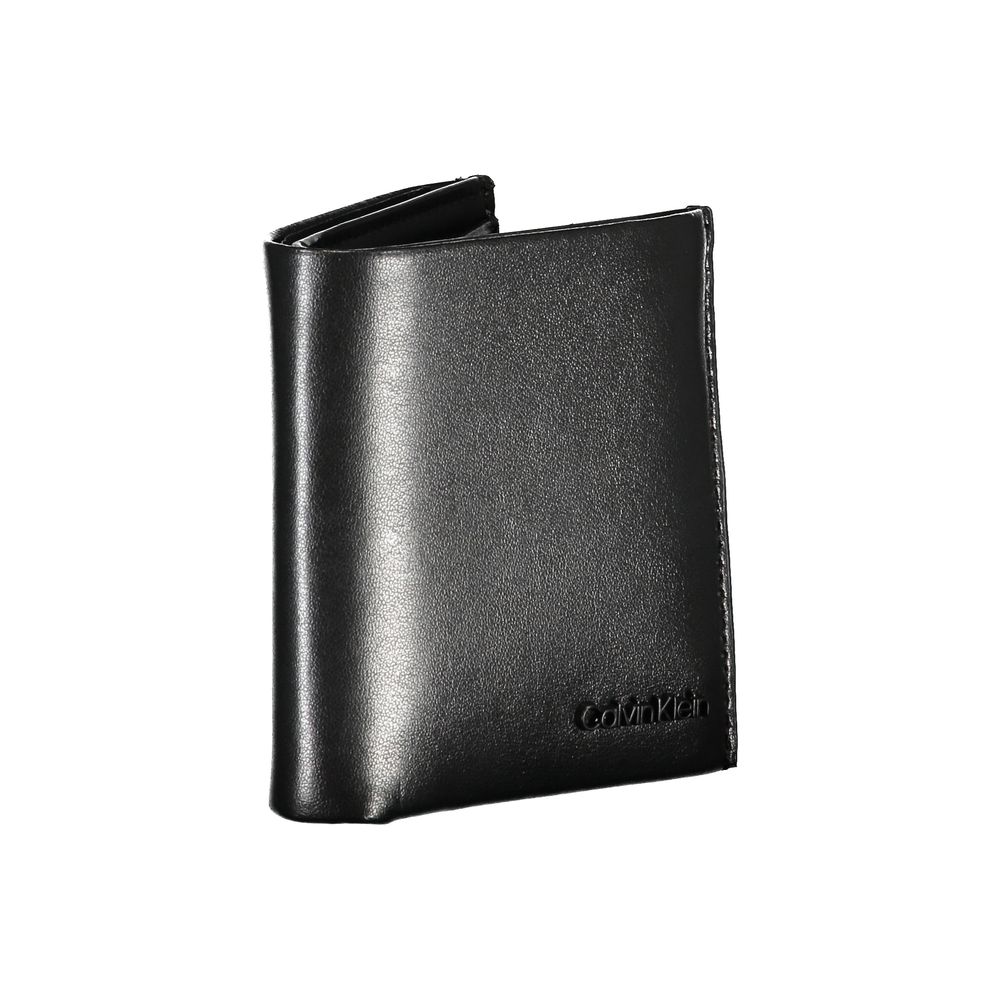 Calvin Klein Leather Wallet — Black, view 3