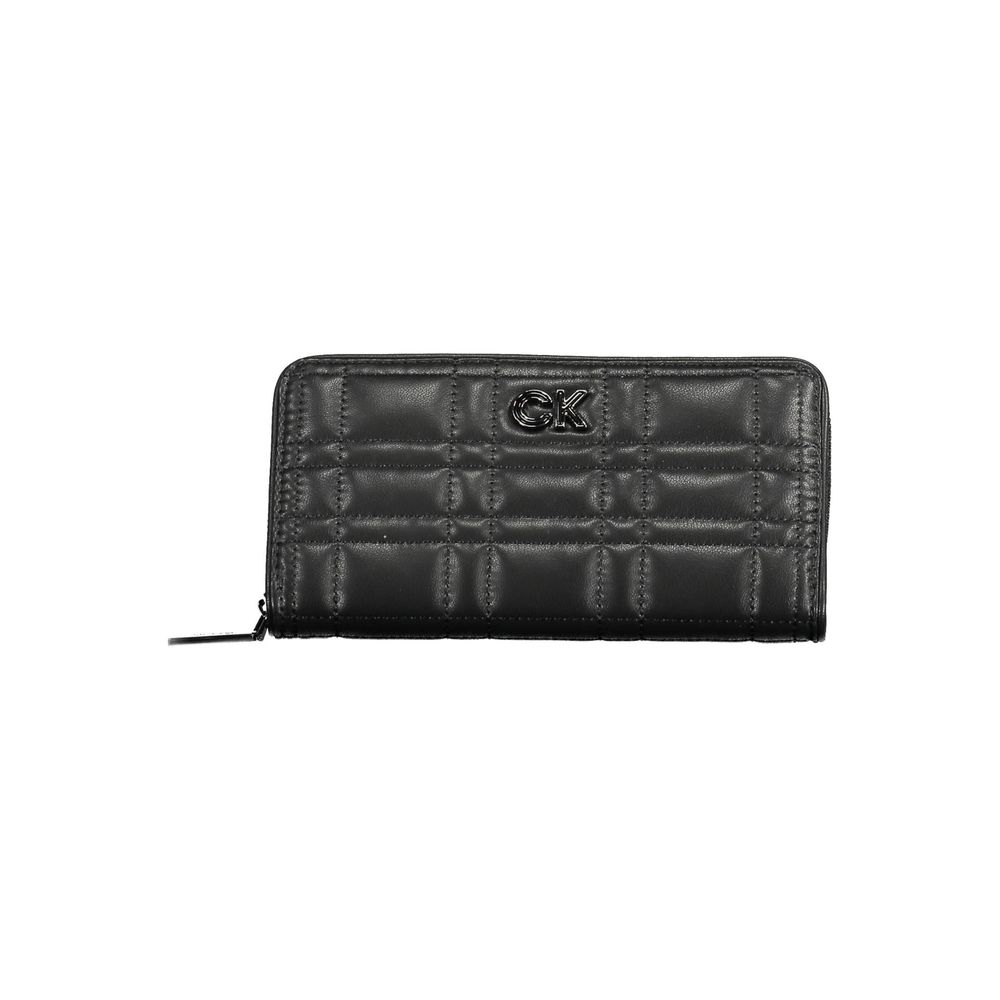 Calvin Klein Quilted Polyurethane Wallet — Black by Calvin Klein