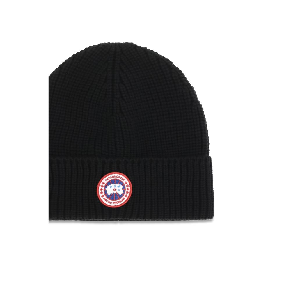 Canada Goose CA5026M9061BB Merino Wool Ribbed Beanie — Black, view 3
