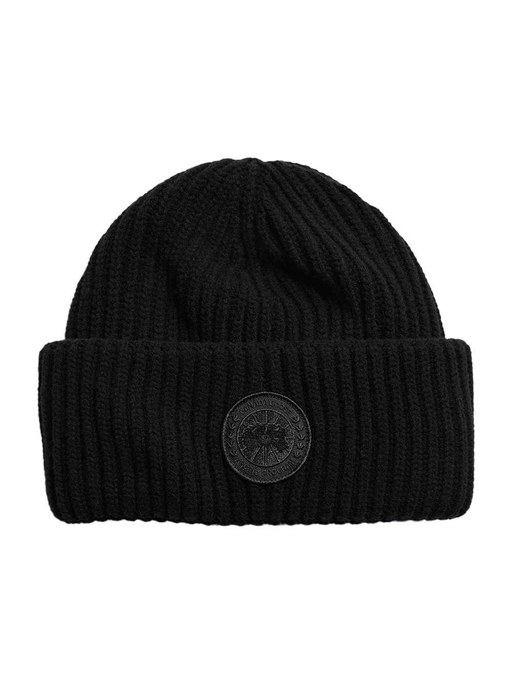 Canada Goose Cashmere-Blend Ribbed Winter Hat — Black by Canada Goose