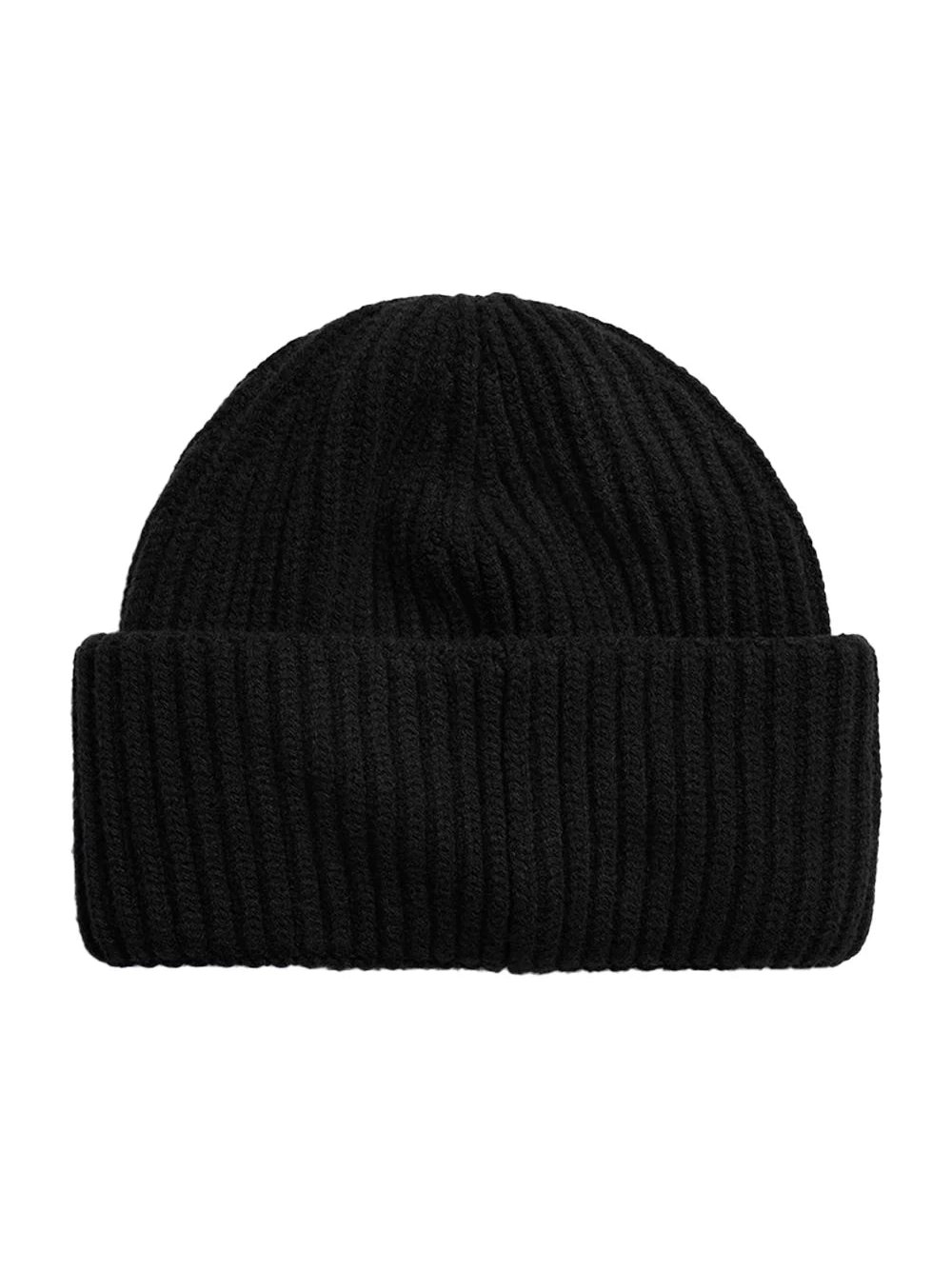 Canada Goose Cashmere-Blend Ribbed Winter Hat — Black, view 2