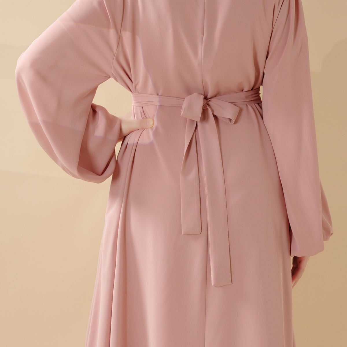 Candy Color Pleated Abaya, view 5