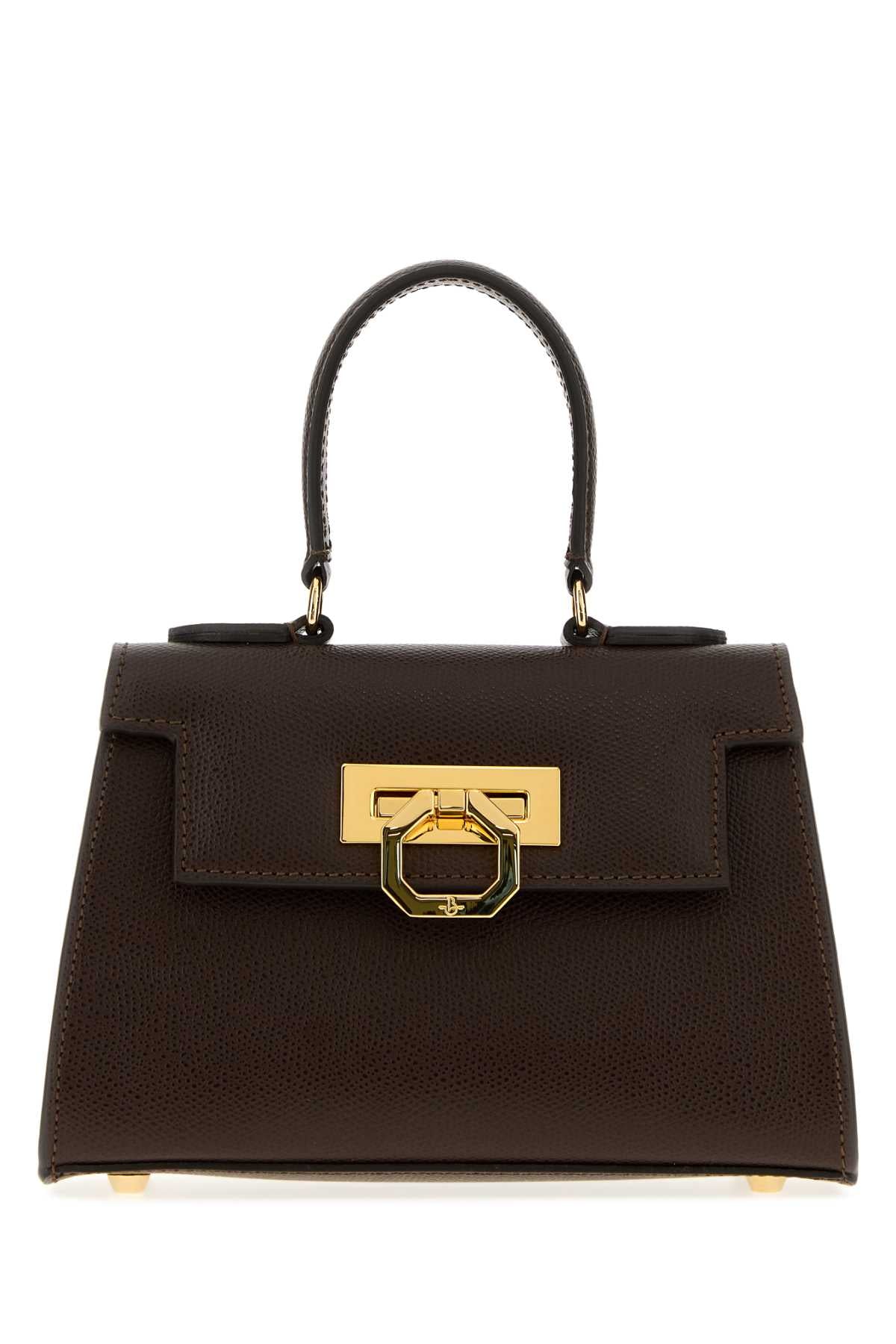 Carbotti Top Handle Bag — Brown by Carbotti