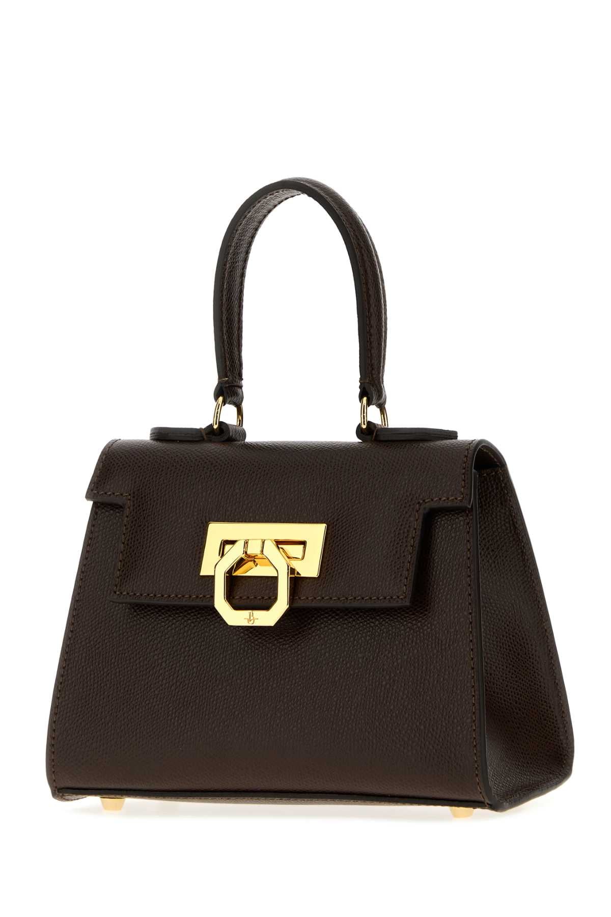 Carbotti Top Handle Bag — Brown, view 2