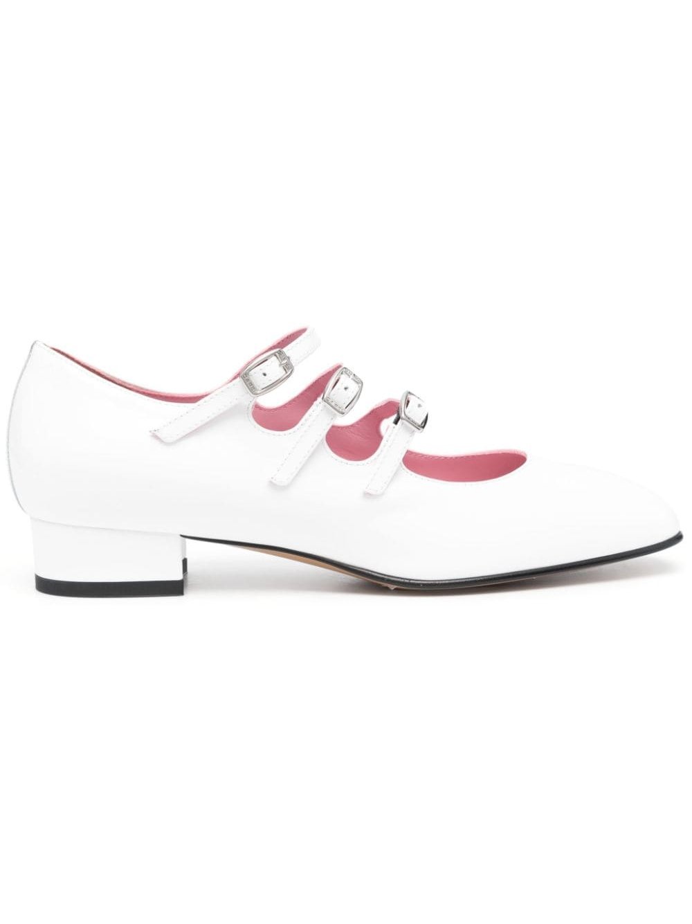 Carel Paris Mary Jane Flat — White by Carel Paris