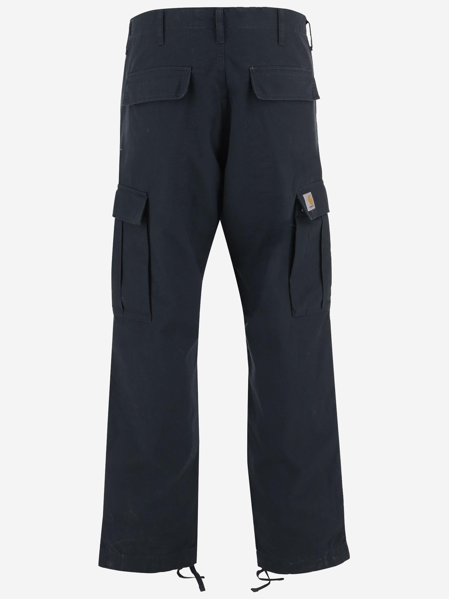 Carhartt Wip Logo-Detailed Cotton Cargo Pants — Navy, view 2