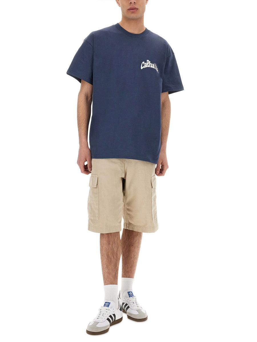 Carhartt Wip Organic Cotton Cargo Shorts — Beige, view 3