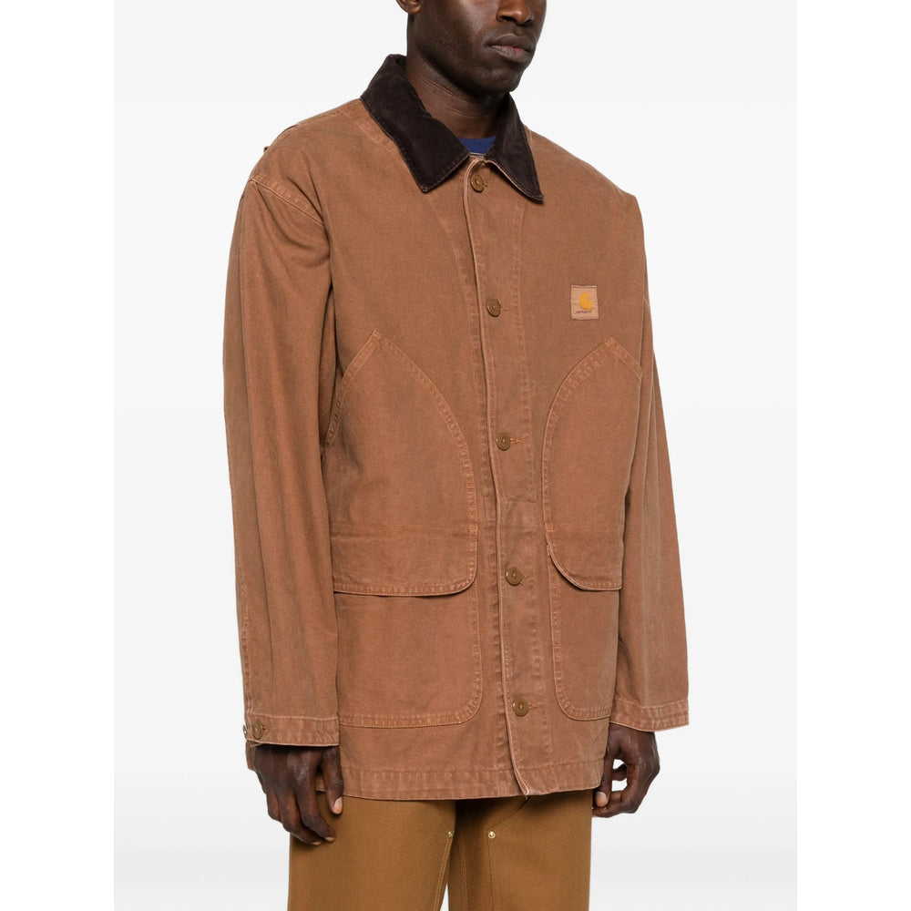 Carhartt Wip Cotton Workwear-Inspired Jacket — Brown, view 2