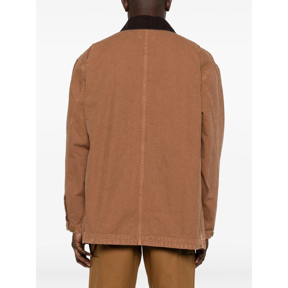 Carhartt Wip Cotton Workwear-Inspired Jacket — Brown, view 3