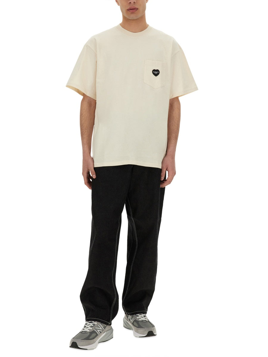 Carhartt Wip Single Knee Cotton Jeans — Black, view 3
