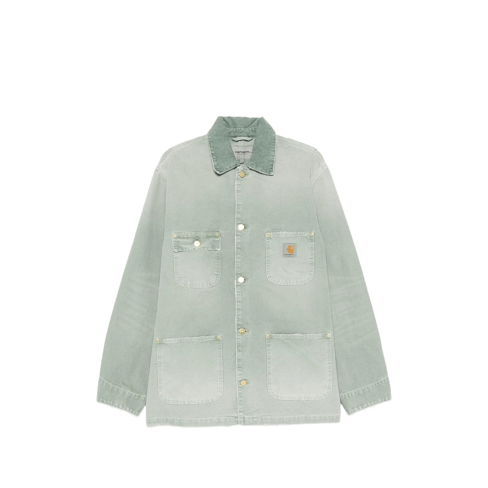 Carhartt Wip Cotton Canvas with Corduroy Collar Shirt Jacket — Green by Carhartt Wip