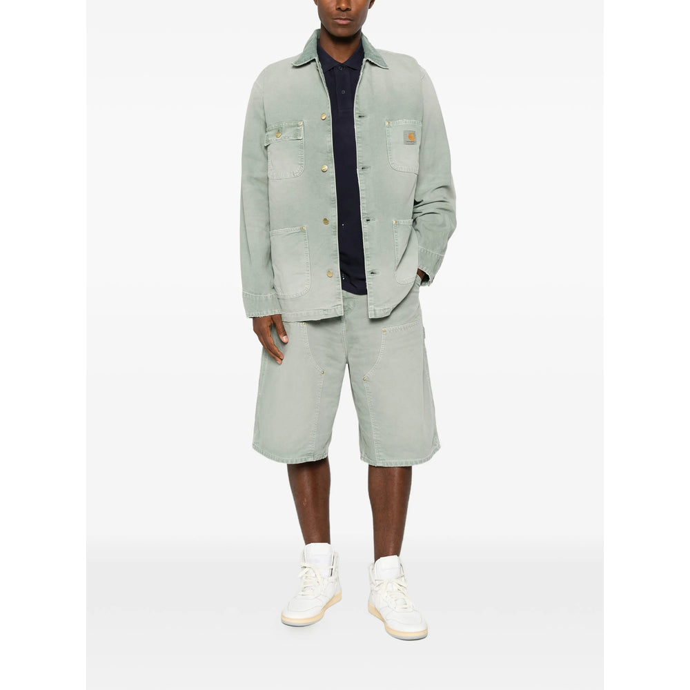 Carhartt Wip Cotton Canvas with Corduroy Collar Shirt Jacket — Green, view 5