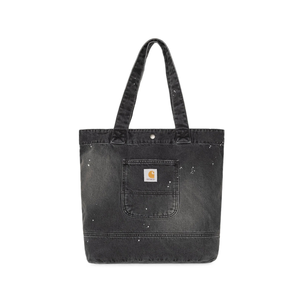 Carhartt Wip Cotton Paint-Splatter Washed Tote Bag — Black by Carhartt Wip