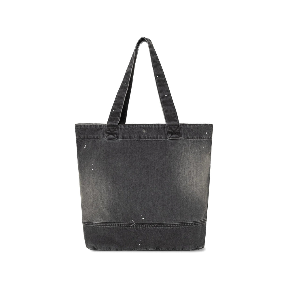 Carhartt Wip Cotton Paint-Splatter Washed Tote Bag — Black, view 2