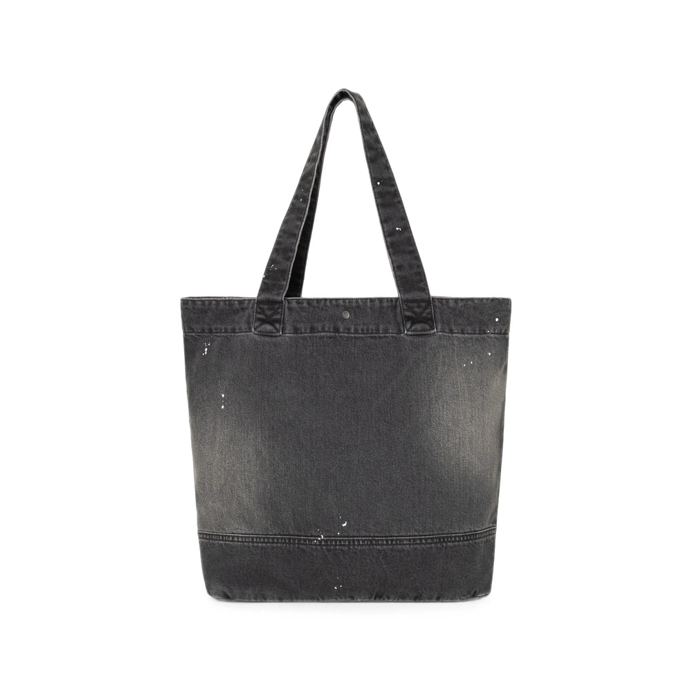 Carhartt Wip Cotton Paint-Splatter Washed Tote Bag — Black, view 3