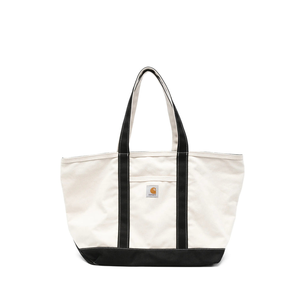 Carhartt Wip Panelled Cotton Tote Bag — White by Carhartt Wip
