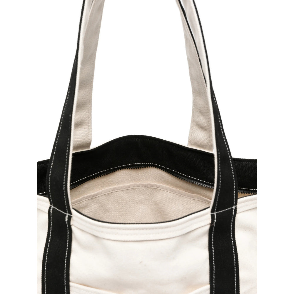 Carhartt Wip Panelled Cotton Tote Bag — White, view 2